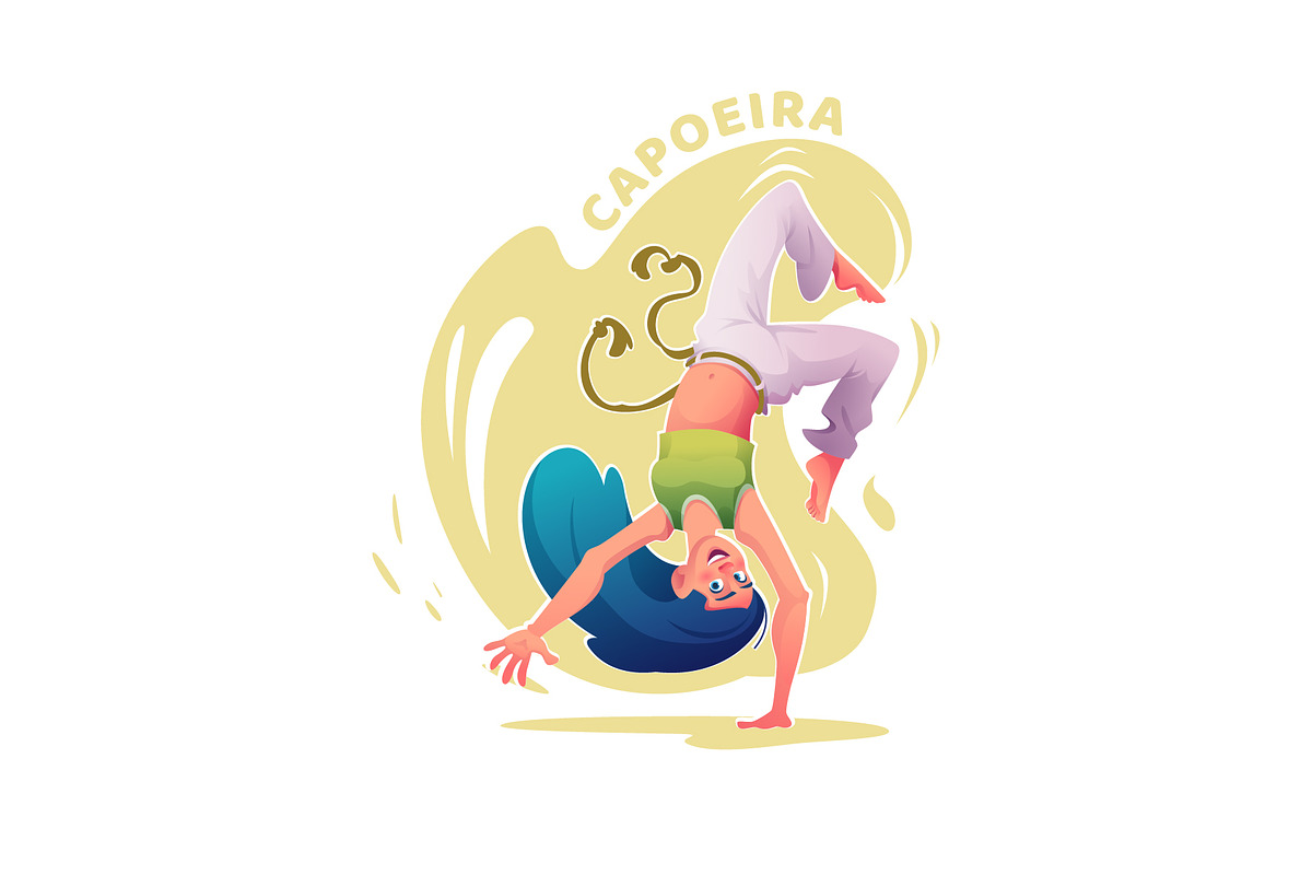 Capoeira action poses, an Illustration by VectorVision (Photo 5 of 13)