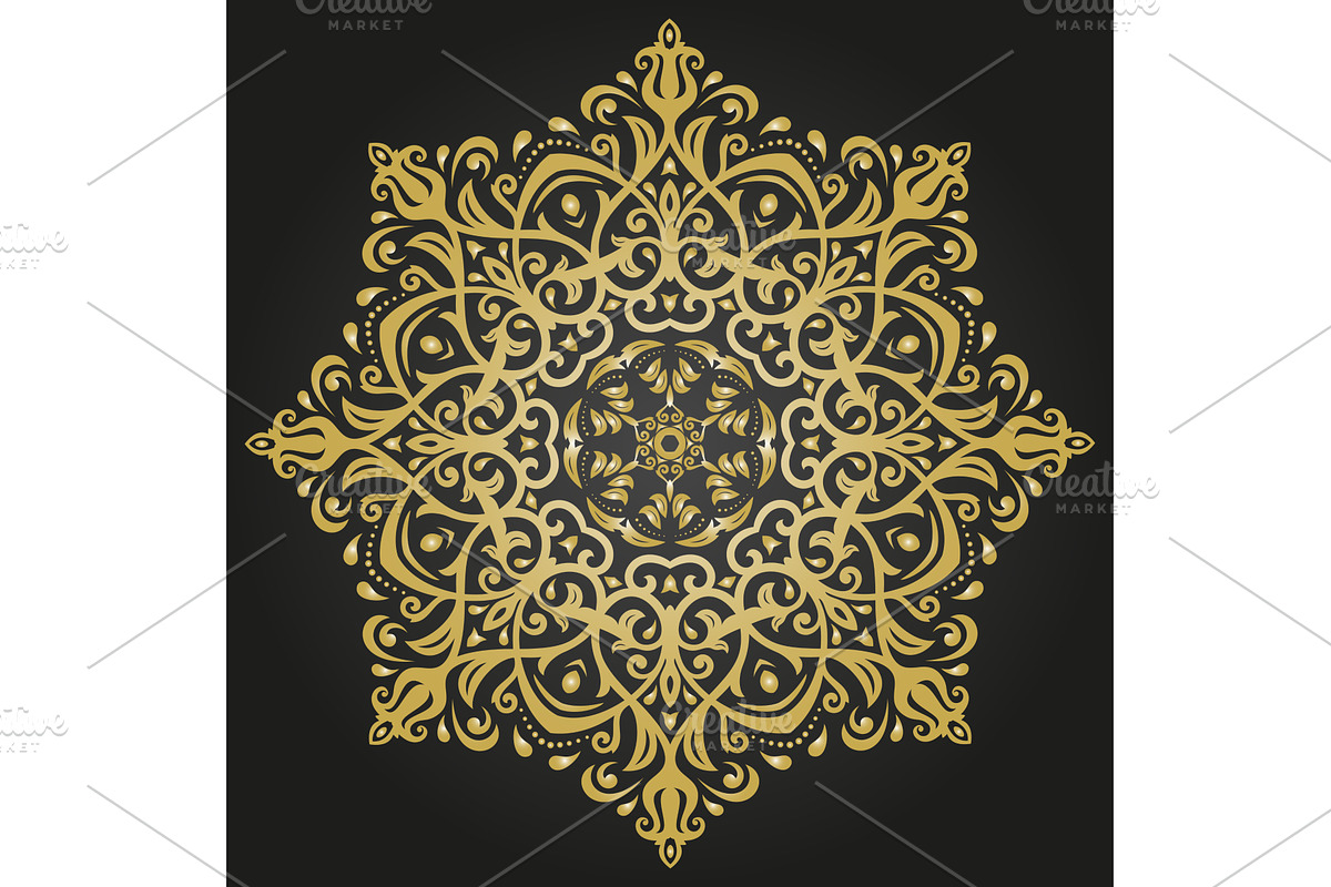 Oriental Abstract Vector Pattern, a Decorative Illustration by FineArtStudio (Photo 1 of 3)