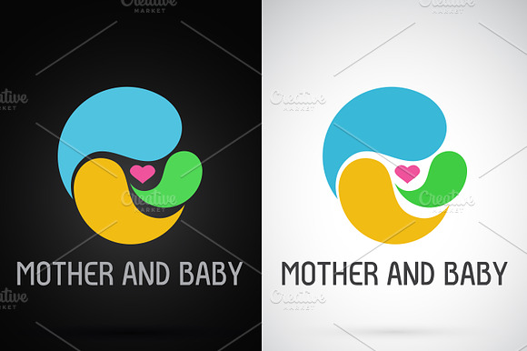 Icon Image Of An Mother And Baby.