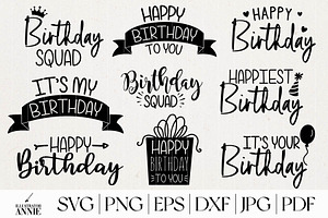 Happy Birthday SVG Bundle