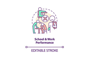 School and work performance concept, an Outline Icon by IMG Visuals