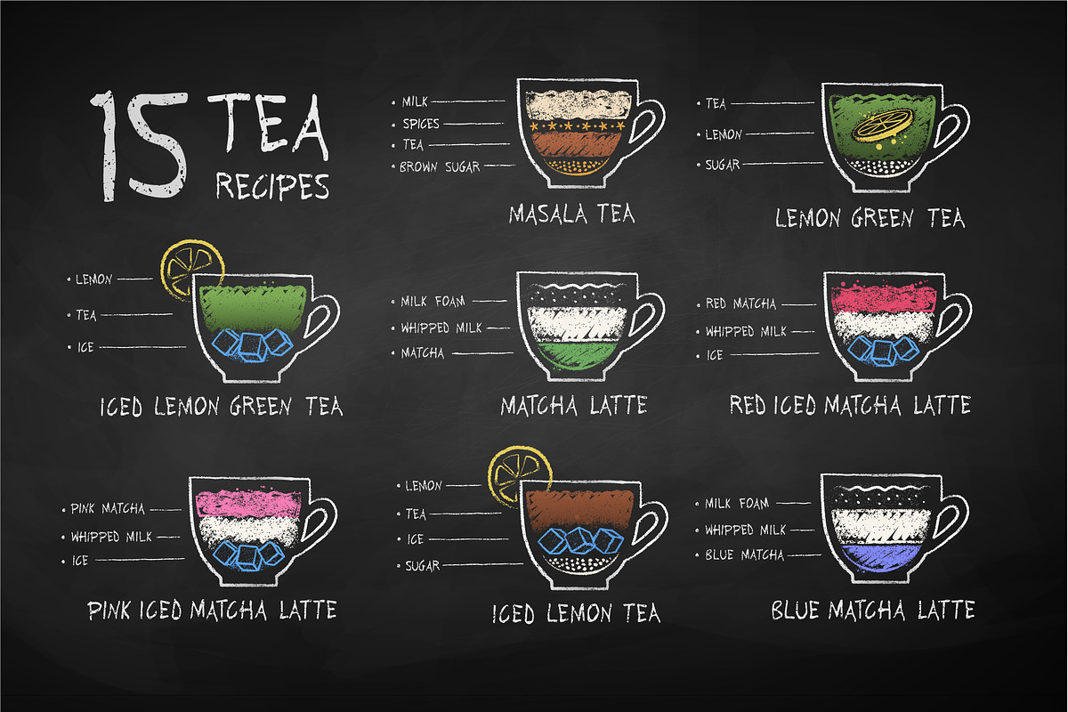 15 Tea Recipes, an Object Graphic by Sonya Illustrations (Photo 1 of 8)