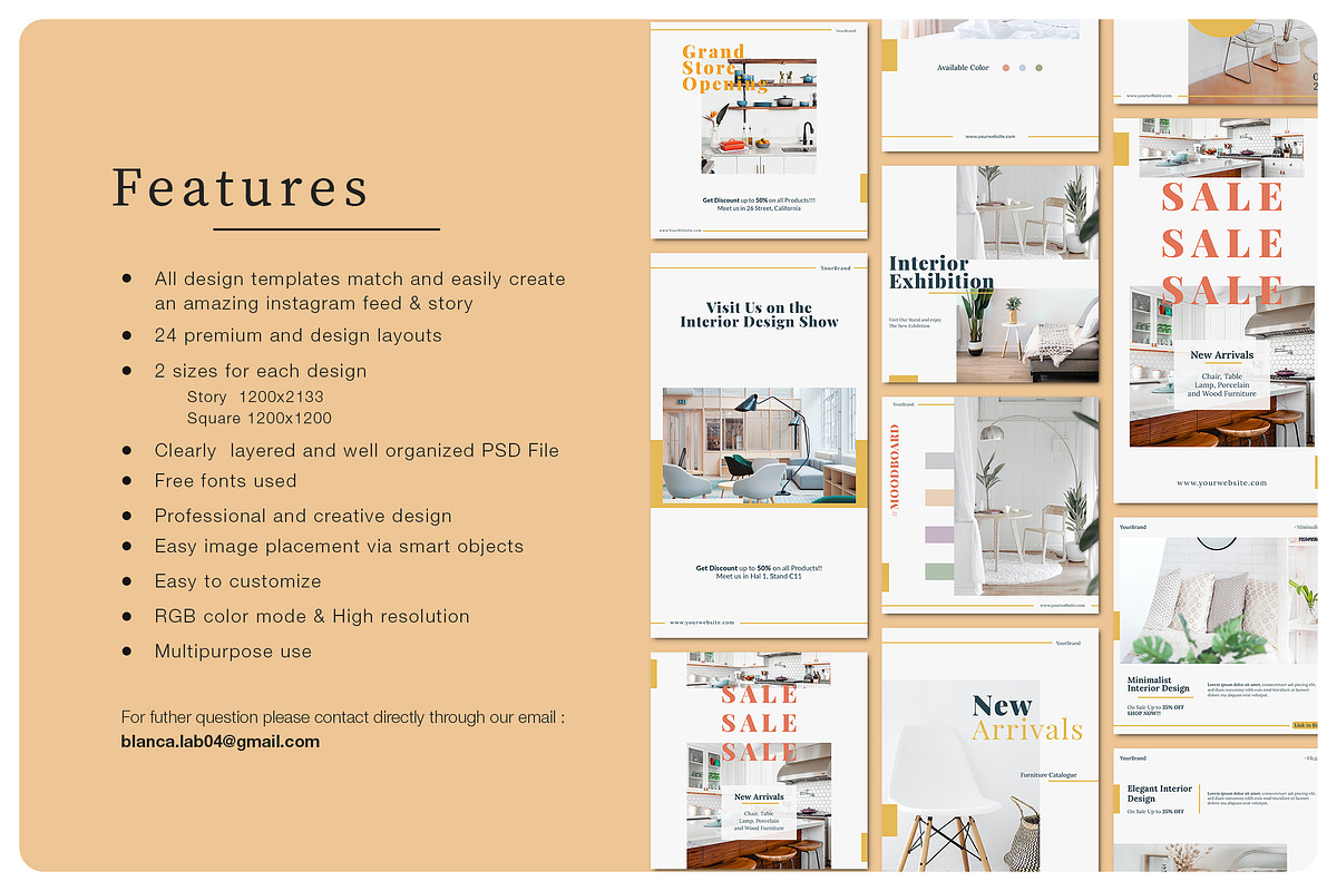 Furniture Instagram Suzu | PS, a Social Media Template by BlancaLab Studio (Photo 6 of 8)