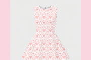 Pink Heart Toile Print, a Pattern Graphic by Paper & Pattern Studio (Thumbnail 3 of 8)