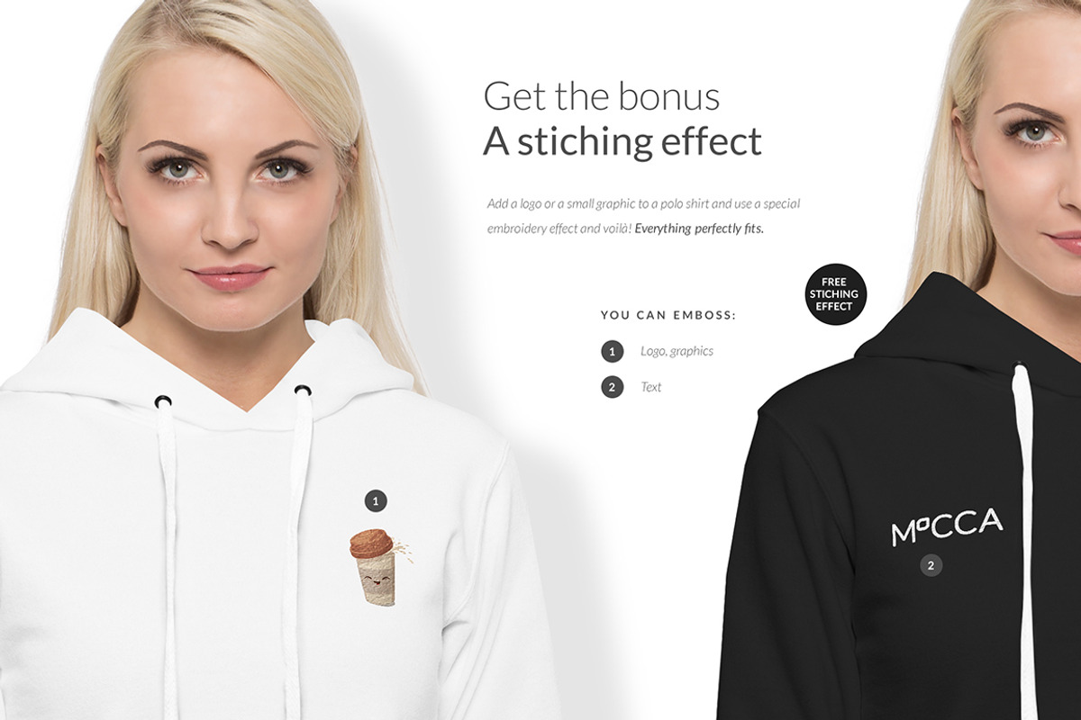 Women Hoodie Mock-ups Set FREE DEMO, a Books & Magazine Mockup by Apparel_Mockups (Photo 15 of 28)