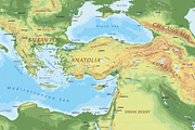 Topographic World Vector Map, an Illustration by Cartorical (Thumbnail 3 of 8)