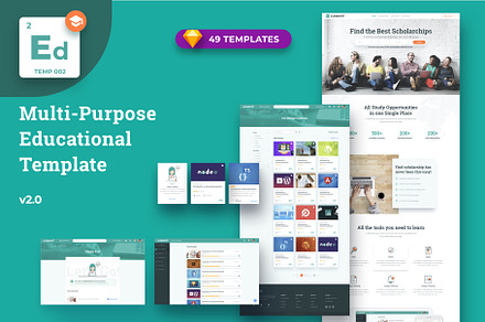 Education Multi-Purpose Template, a Landing Page Template by UI Design Resource