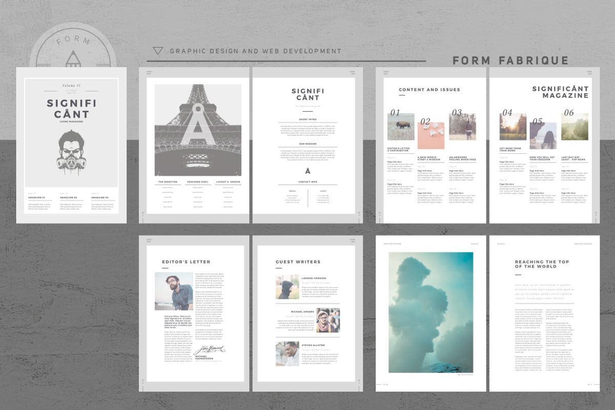 Significant Magazine, a Magazine Template by Form Fabrique (Photo 3 of 14)