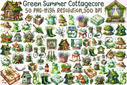 Green Summer Cottagecore Clipart, an Illustration by Sublimation Artist (Thumbnail 1 of 6)