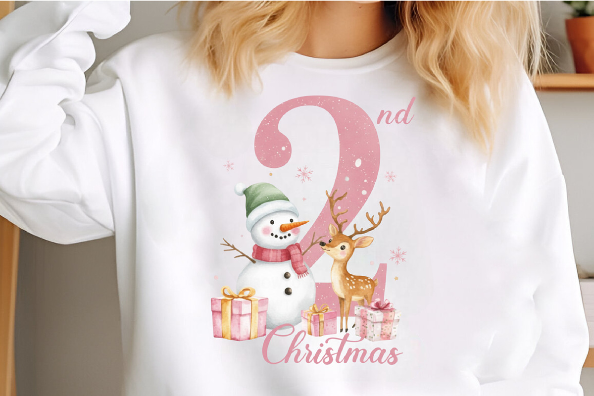 Pink Snowman Baby Second Christmas, an Illustration by Craft Nest (Photo 5 of 6)