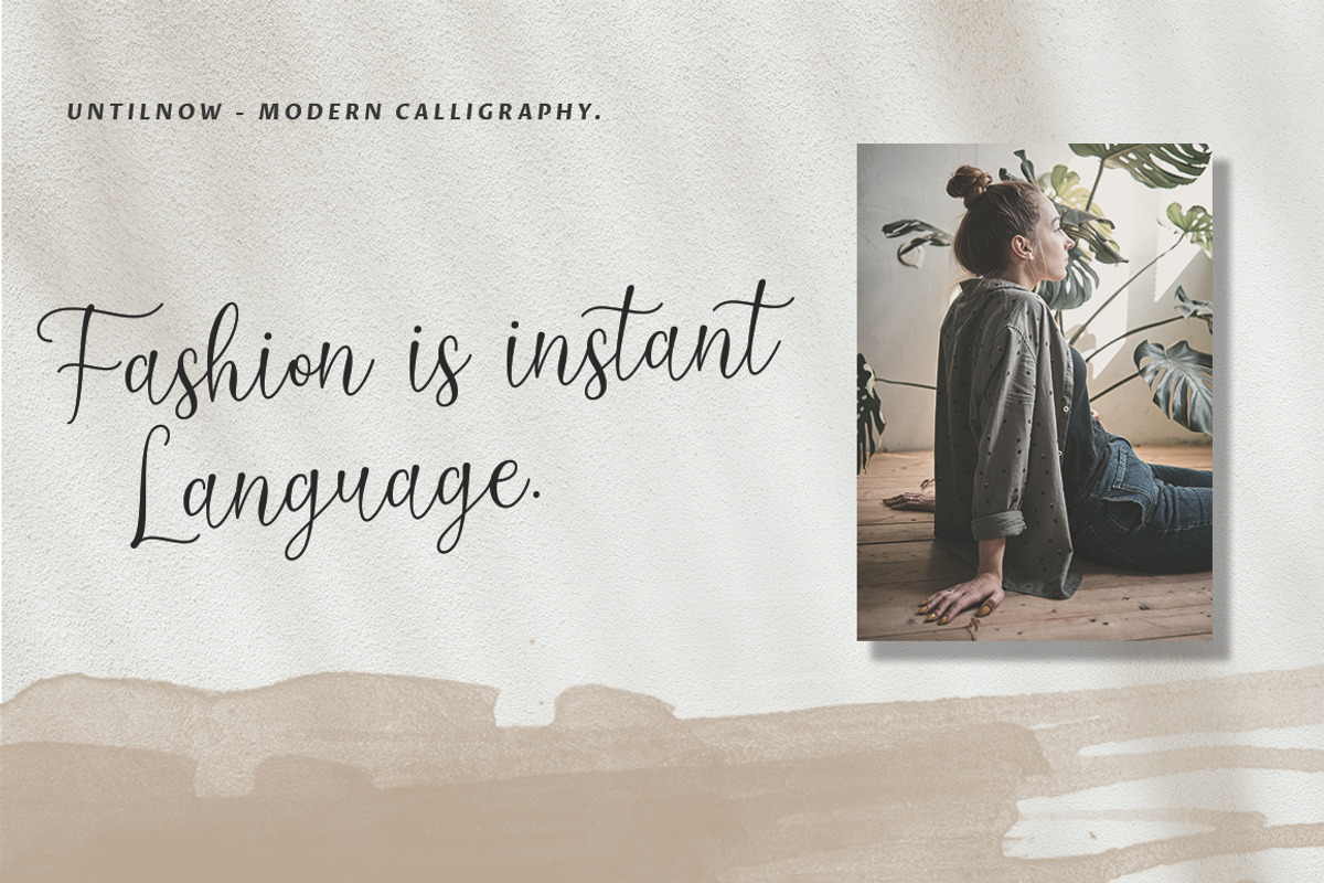 Untilnow Script Modern Calligraphy, a Script Font by sizimon (Photo 3 of 8)