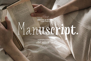 Manuscript - Hand Lettered Serif