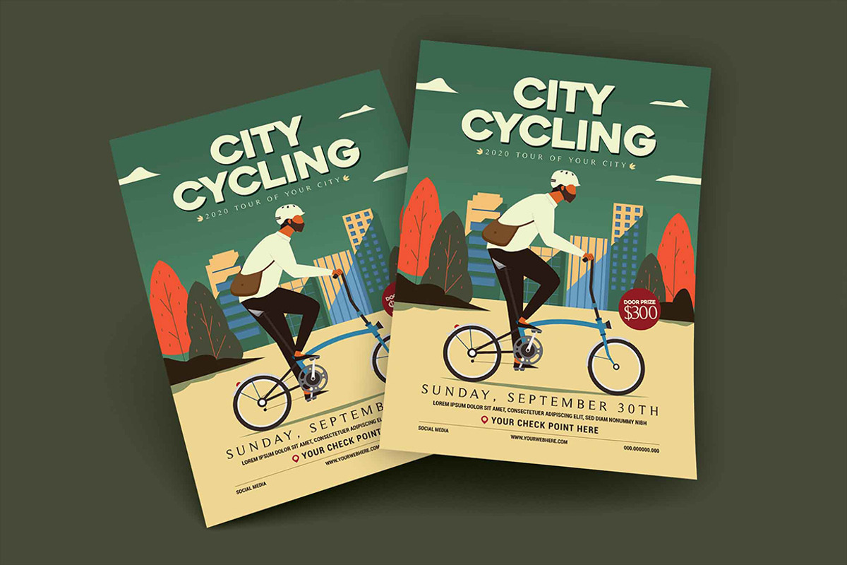 Modern City Cycling Fest Flyer, a Flyer Template by megarez (Photo 2 of 3)