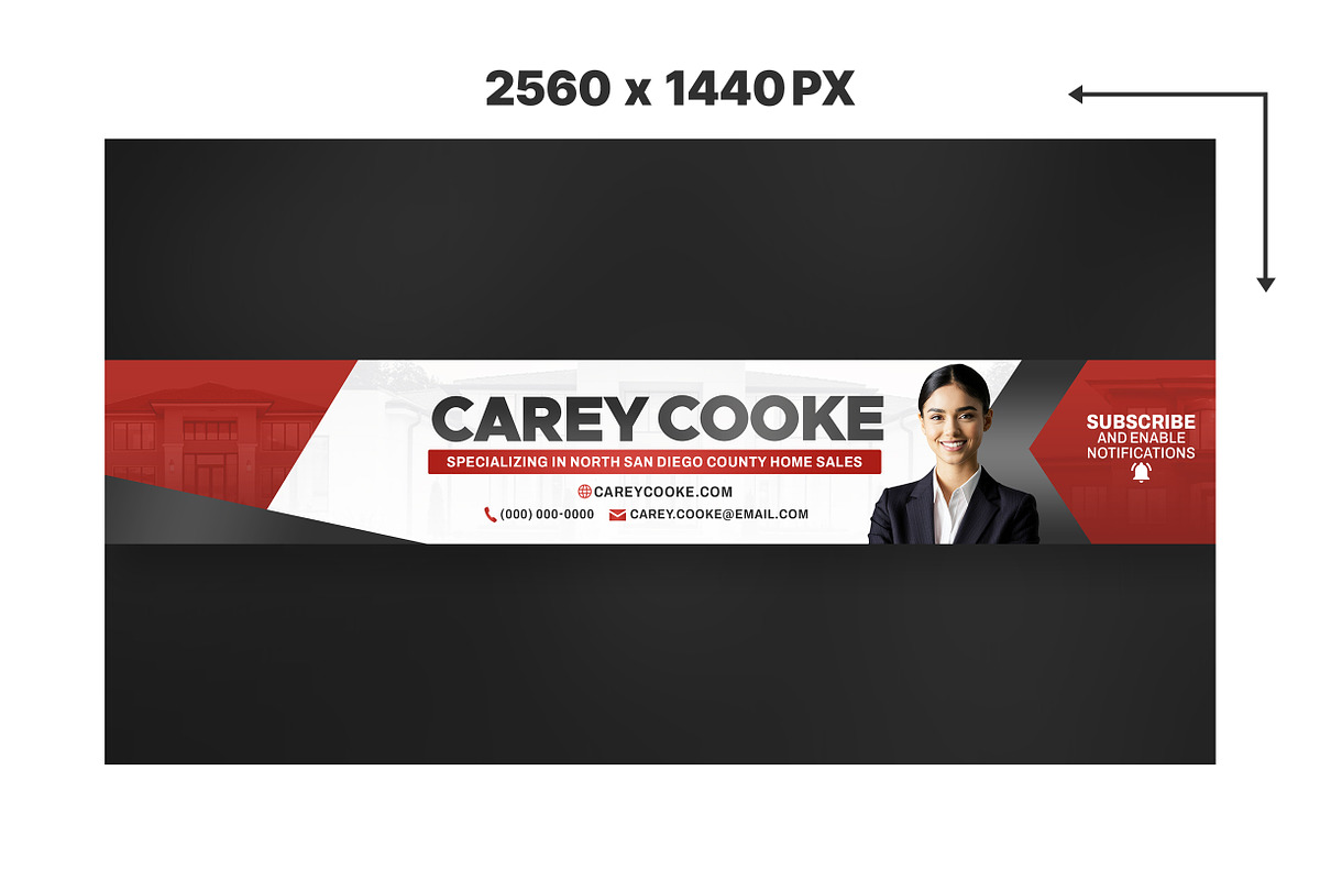 Real Estate Realtor YouTube Banner, a Social Media Template by Vaughn Studios (Photo 2 of 5)