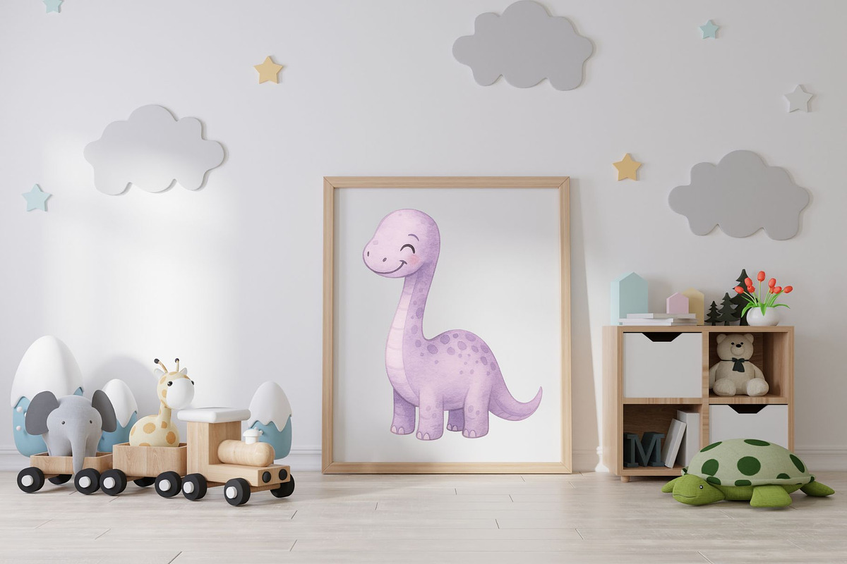 Cute Dinosaur Clipart Bundle, an Animal Illustration by maryamdesignarts (Photo 6 of 10)