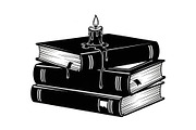 Vintage Book Stack Candle Bundle, an Illustration by jahid234 (Thumbnail 12 of 31)