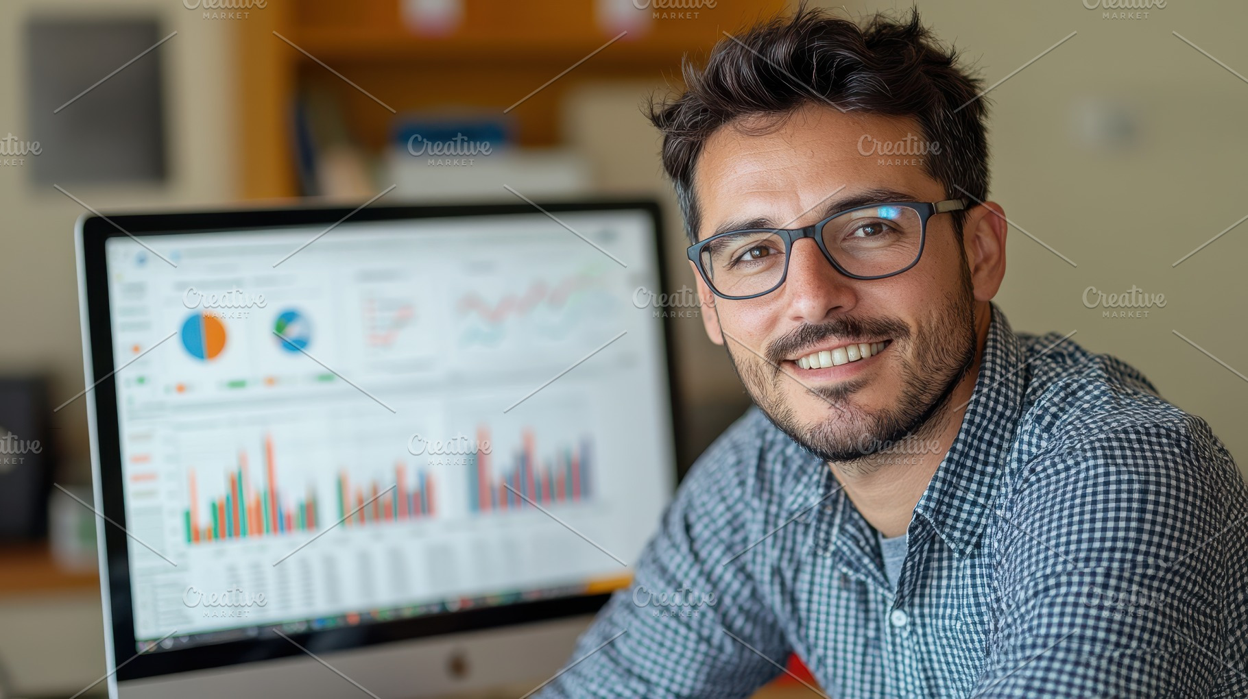Confident business professional with, a Background Photo by Pixeness Studio