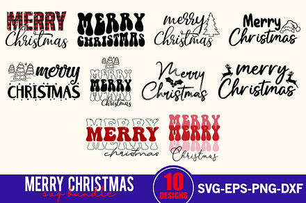 Merry Christmas SVG Bundle Quotes