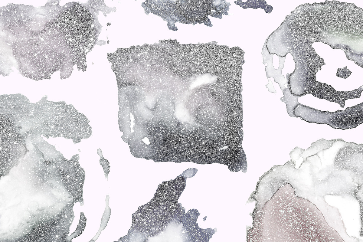 Glittery Gold Watercolor Splashes, an Object Graphic by OM Creativ (Photo 3 of 5)