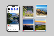 Instagram Carousel Mockup, an Advertising Mockup by Farabion Studio (Thumbnail 1 of 2)
