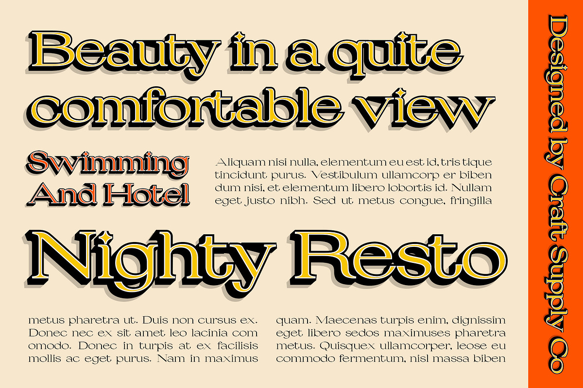 Fezeline 3D, a Serif Font by Craft Supply Co. (Photo 3 of 8)
