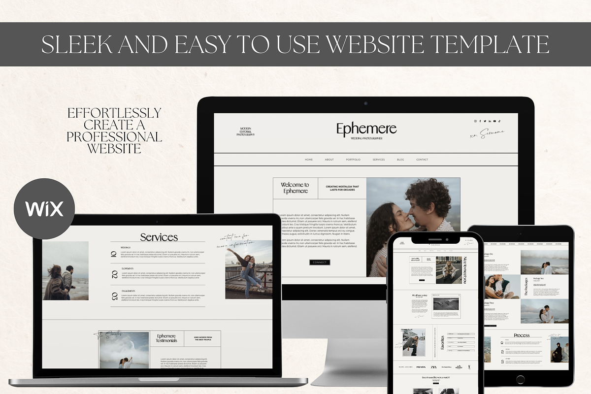 Wix Website Template Photography, a Wix Template by Branding Babe Co. (Photo 2 of 10)