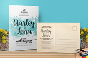 Watercolor Wedding Invitation, a Card Template by Aarley Kaiven (Thumbnail 1 of 4)