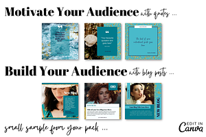 INSTAGRAM TEMPLATE - TEAL AND GOLD