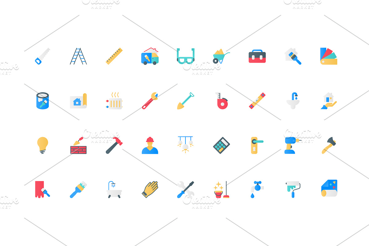 Home repair maintenance icons, an Object Illustration by Lemberg Vector