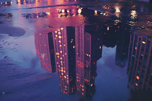 Night time lapse of NYC skyline refl, a Photo by Iftikhar Alam