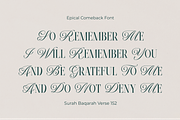 Epical Comeback Font, a Serif Font by zeenesia (Thumbnail 11 of 20)