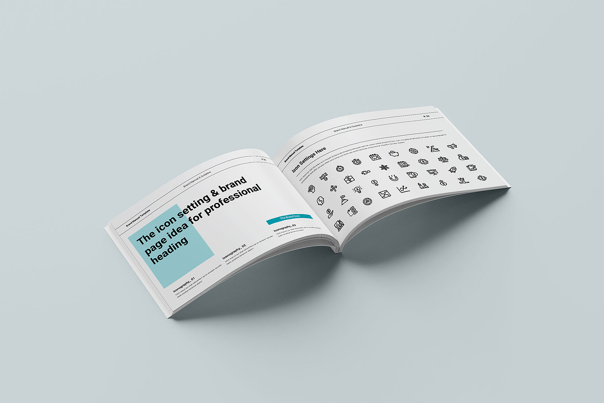 Brand Manual Landscape Template, a Brochure Template by GoldenGrid Studio (Photo 12 of 15)