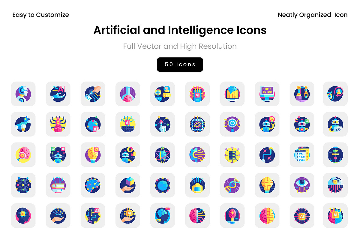 Artificial and Intelligence Icons, an Icon by Wencory (Photo 2 of 2)
