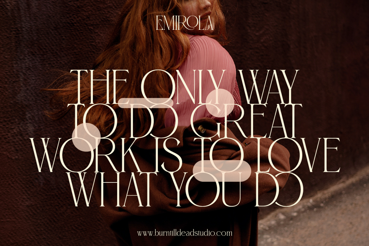 Emirola, a Serif Font by Burntilldead (Photo 14 of 14)