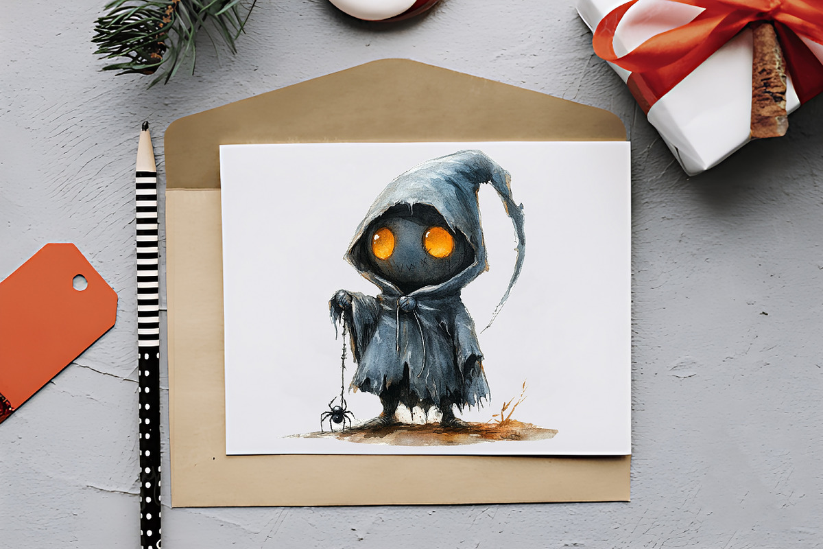 Halloween Funny Reaper Clipart, an Illustration by RobertsArt (Photo 5 of 7)