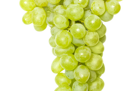 Bunch of grapes on white background isolate, a Food & Drink Photo by oleghz