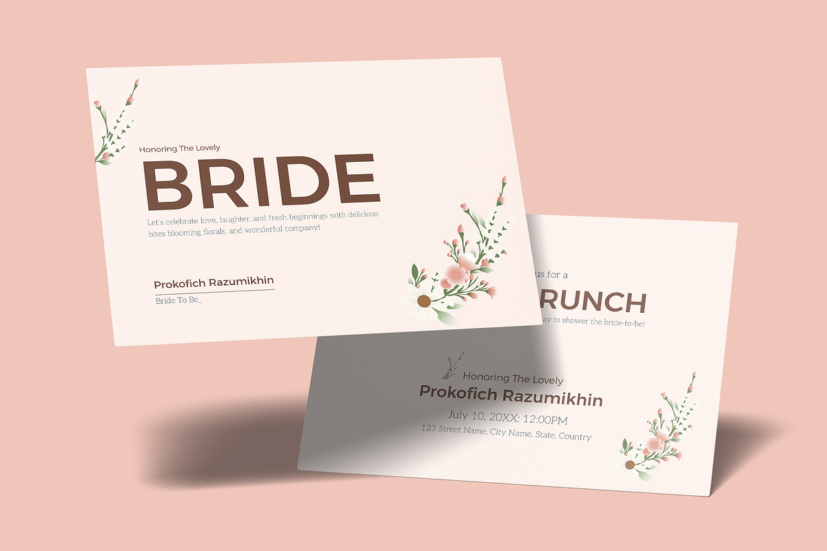 Bridal Brunch Invitation, a Card Template by graphypix (Photo 2 of 3)