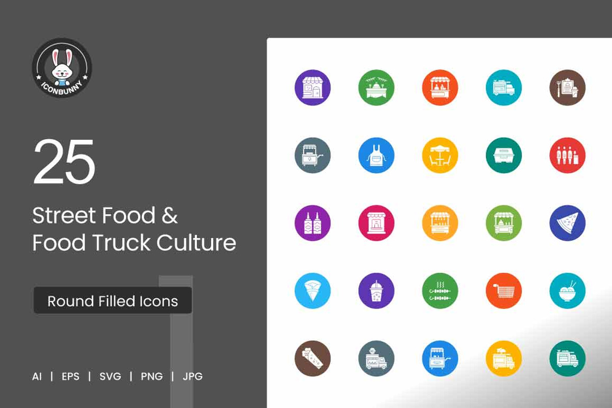 25 Street Food & Food Truck Culture, an Icon by IconBunny (Photo 1 of 2)