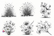 Watercolor wildflower clipart, an Illustration by Designworld (Thumbnail 5 of 8)