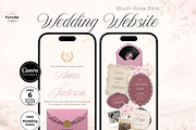 Blush Pink Wedding Website, a Landing Page Template by Everyday Perfection (Thumbnail 1 of 12)
