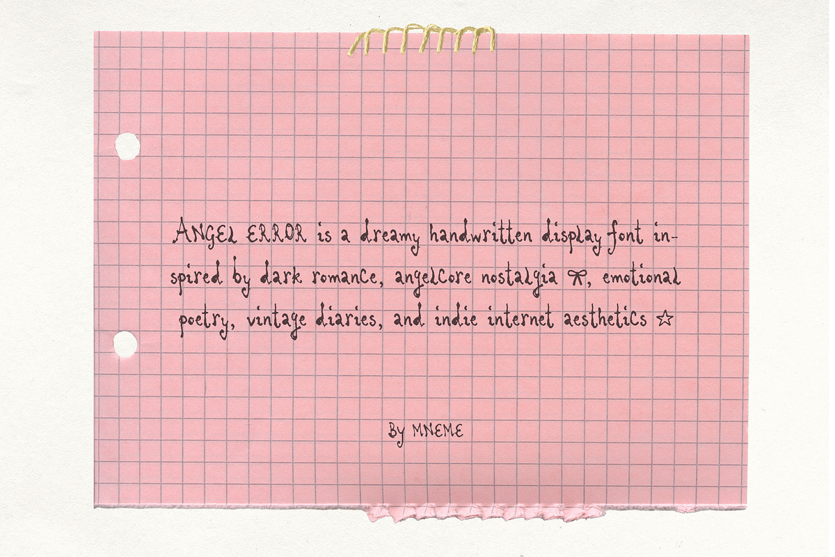 Angel Error: Handwritten Font, a Handwritten Font by Mneme (Photo 9 of 9)