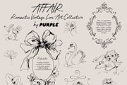 Affair: Romantic Vintage Line Art, a Decorative Illustration by Purple (Thumbnail 7 of 13)