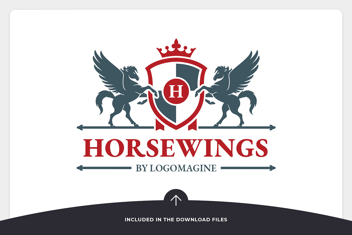 Pegasus Crest Logo Template, a Branding & Logo Template by LOGOMAGINE (Photo 6 of 13)