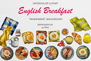 English Breakfast Food Watercolor, a Food Illustration by Fresh art by Larysa (Thumbnail 1 of 4)
