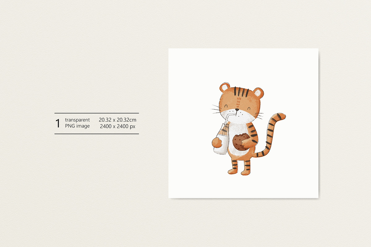 Tiger and cookies, a Pattern Graphic by Olena Kuznietsova (Photo 3 of 8)