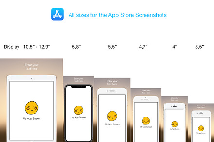 App Store Screenshots - PSD Mockup