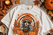 Fall Raccoon 8 PNG Bundle, a Decorative Illustration by ElDesignState (Thumbnail 9 of 9)