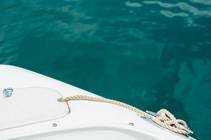 Boat on the water featuring motor boat, boat, and nature