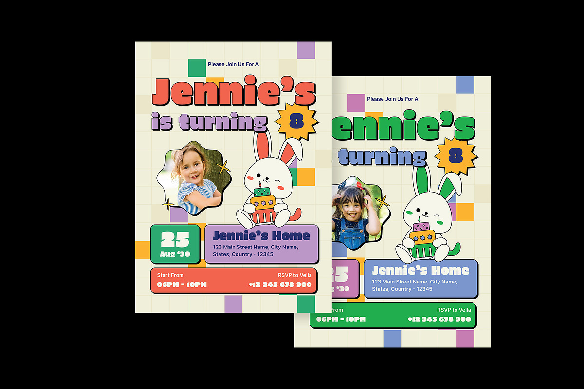 ColorMunch Birthday Invitation, an Invitation Template by Neermana (Photo 2 of 4)