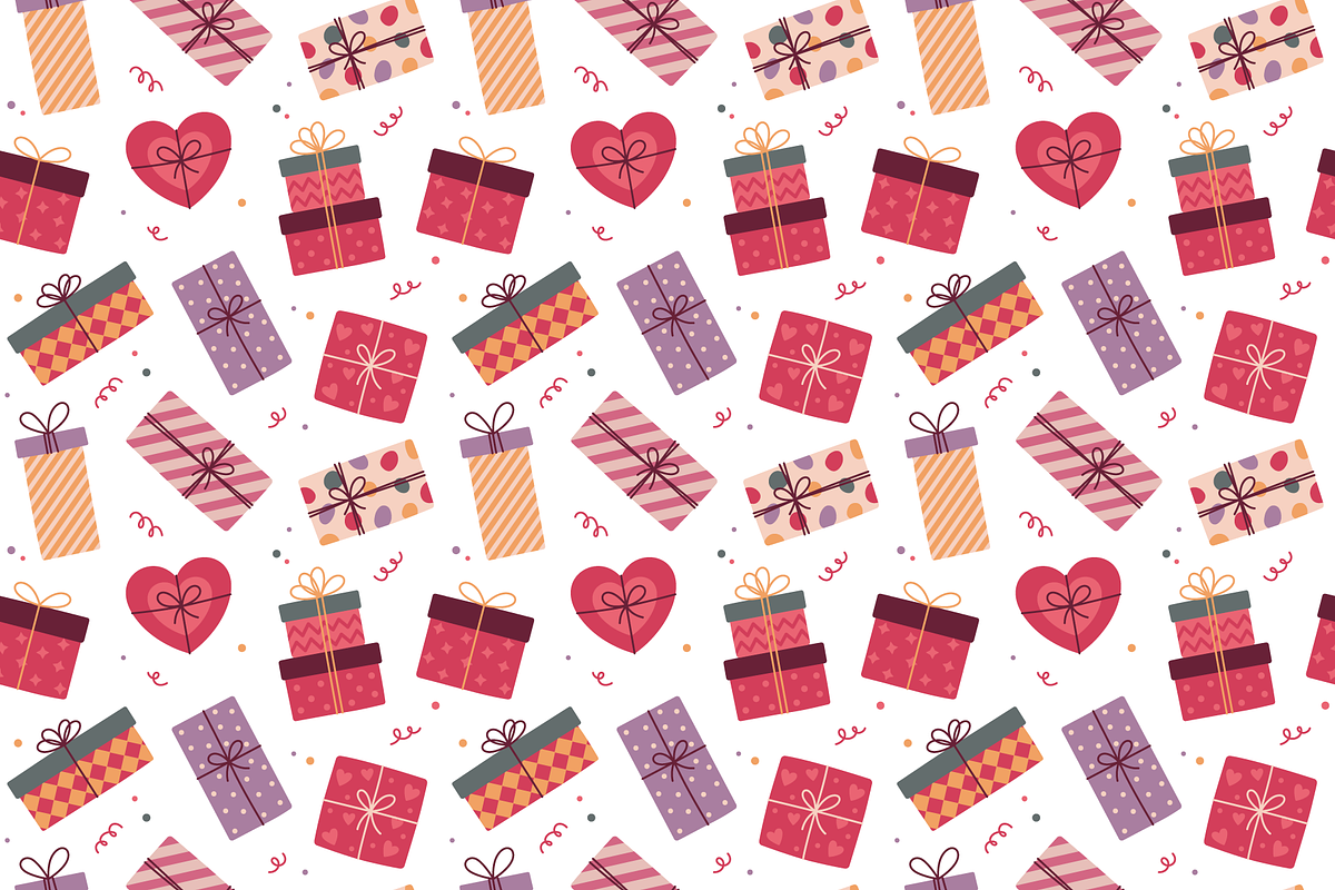 Gift boxes pattern, an Object Illustration by Cmeree (Photo 2 of 3)